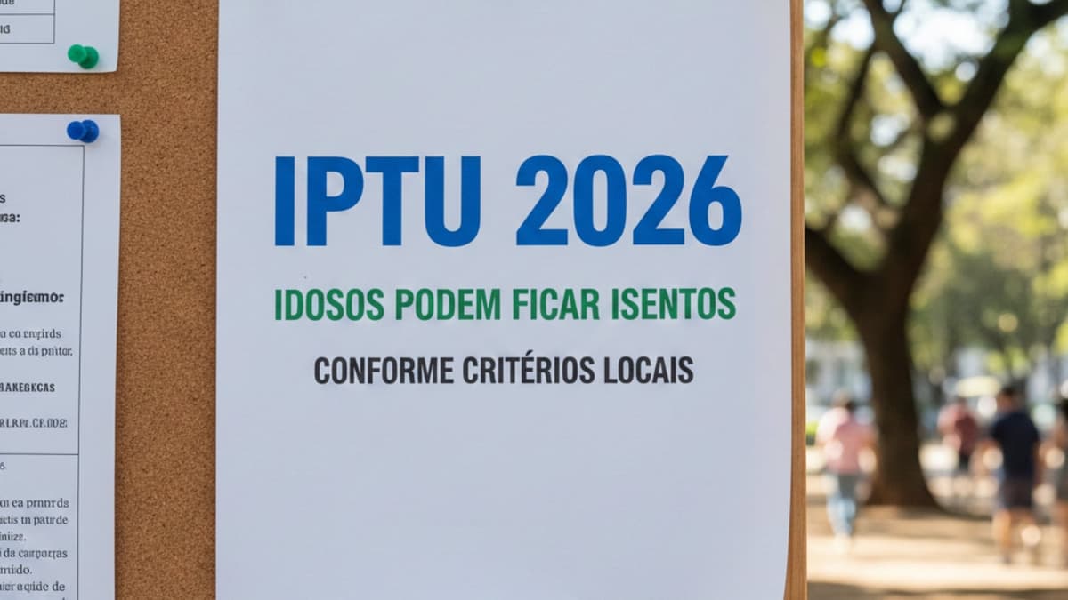 Idosos podem pedir isenção do IPTU em 2026; veja critérios