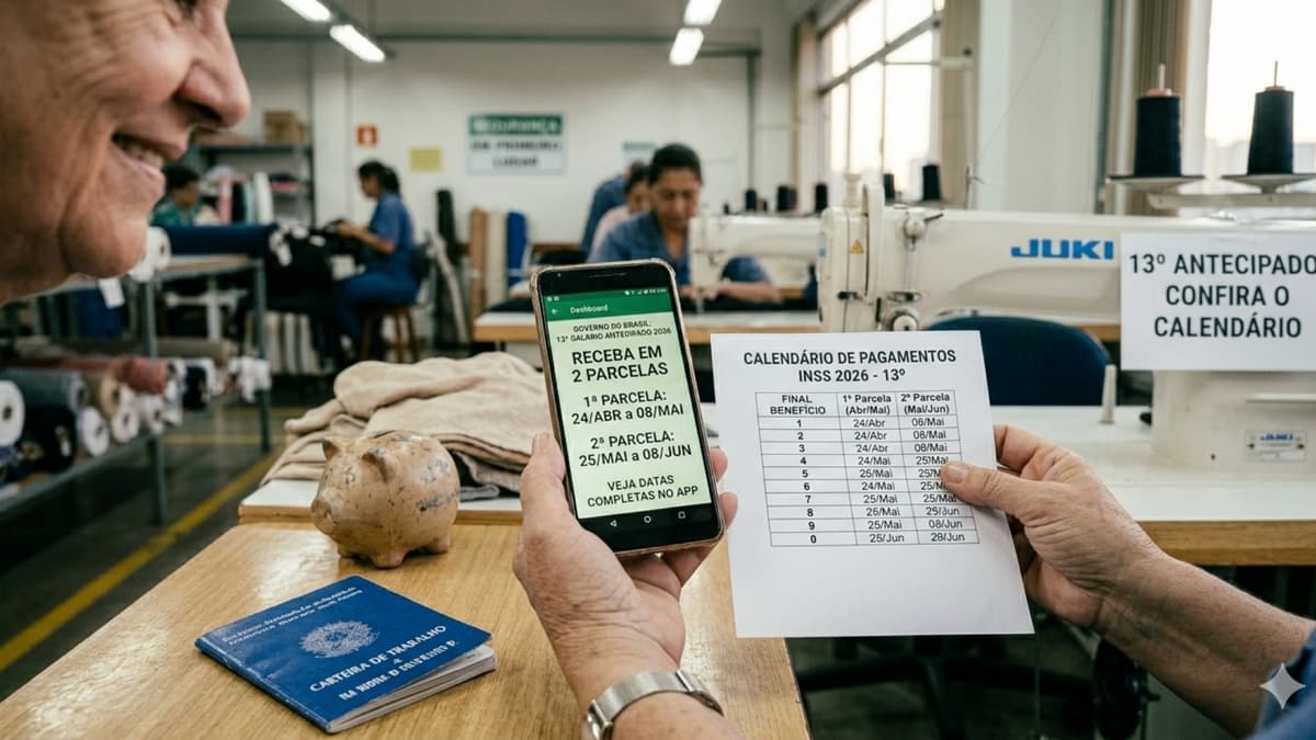 INSS paga 13º em duas parcelas: abril e maio