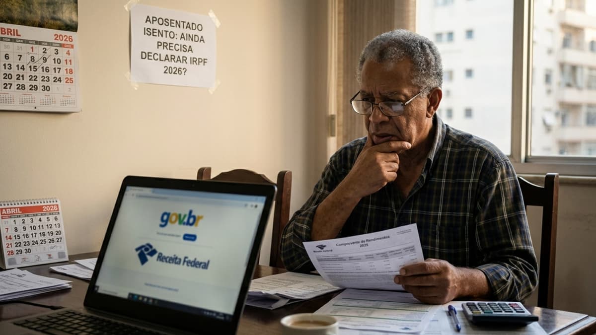 Idoso de 65 anos tem isenção de IR: saiba qual é o limite em 2026